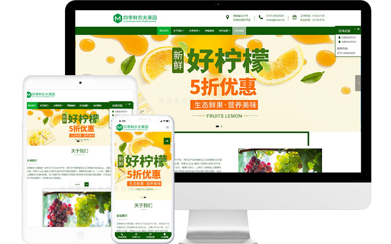 綠色食品加盟網站模板,綠色食品加盟網頁模板,綠色食品加盟響應式網站模板