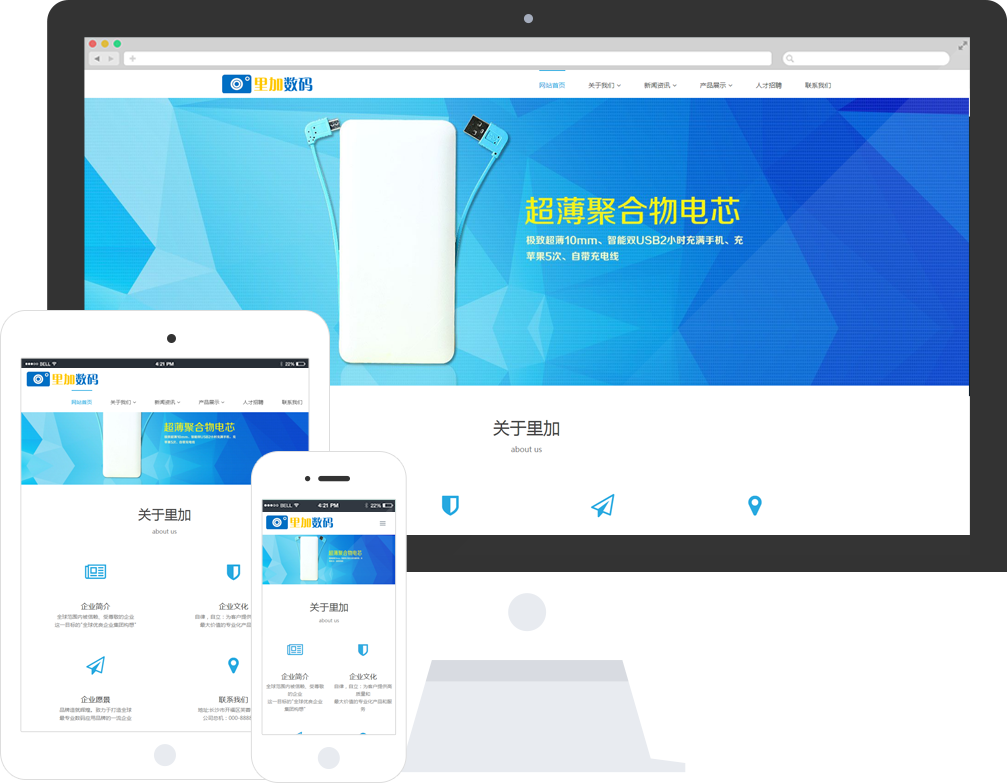 数码器材网站模板_整站源码_响应式网页设计制作搭建